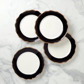 Contempo Luxe Black Dinner Plates, Set Of 4
